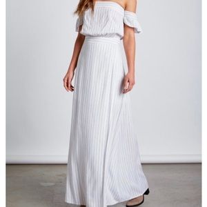 White Off the Shoulder Maxi Dress
